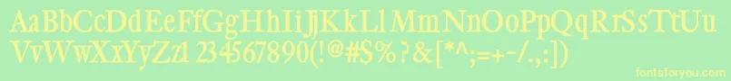 Cybapeeblack Font – Yellow Fonts on Green Background