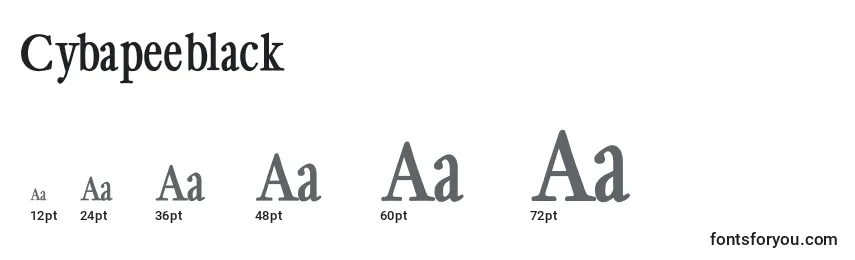 Cybapeeblack font sizes