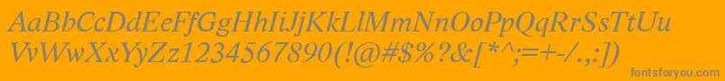More about LidoStfCeItalic Font LidoStfCeItalic Font – Gray Fonts on Orange Background