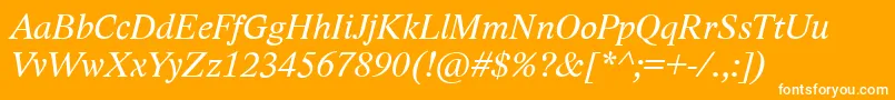 LidoStfCeItalic Font – White Fonts on Orange Background