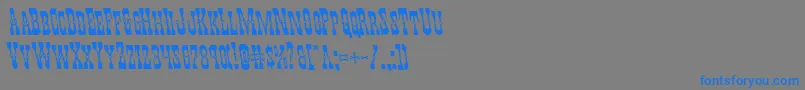 Youngerbrosleft-fontti – siniset fontit harmaalla taustalla