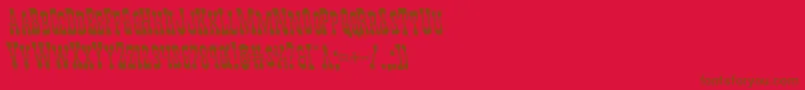 Youngerbrosleft Font – Brown Fonts on Red Background