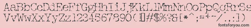 Detective Font – Black Fonts on Pink Background