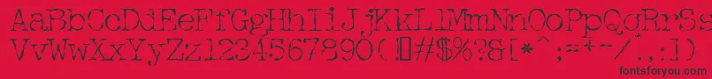 Detective Font – Black Fonts on Red Background