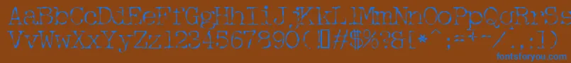 Detective Font – Blue Fonts on Brown Background