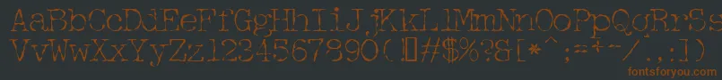 Detective Font – Brown Fonts on Black Background