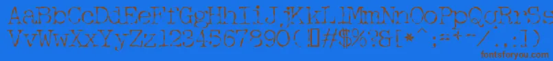 Detective Font – Brown Fonts on Blue Background