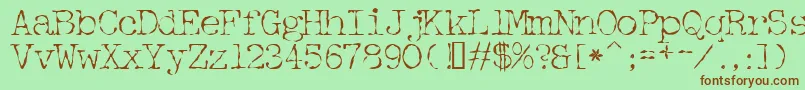 Detective Font – Brown Fonts on Green Background