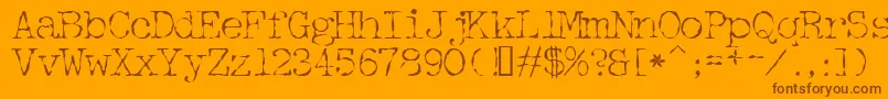 Detective-fontti – ruskeat fontit oranssilla taustalla