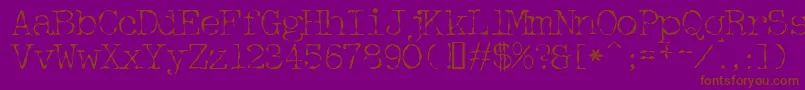 Detective Font – Brown Fonts on Purple Background