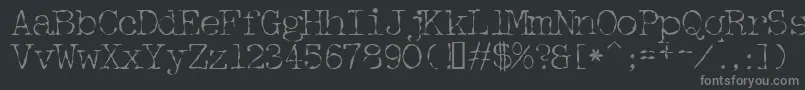 フォントDetective – 黒い背景に灰色の文字