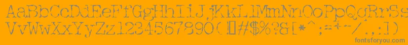 Detective Font – Gray Fonts on Orange Background