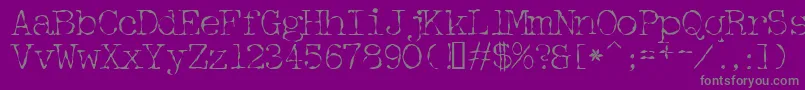 Detective-Schriftart – Graue Schriften auf violettem Hintergrund