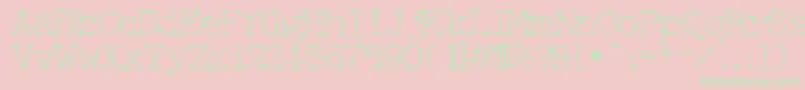 Detective Font – Green Fonts on Pink Background