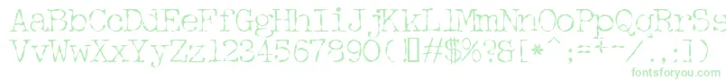 Detective Font – Green Fonts on White Background