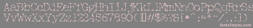 Detective Font – Pink Fonts on Gray Background