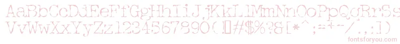Detective Font – Pink Fonts on White Background