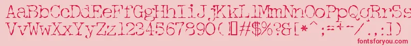 Detective Font – Red Fonts on Pink Background