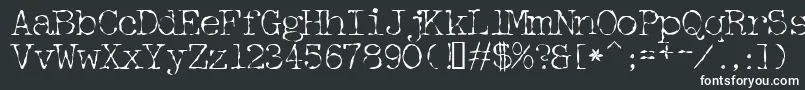 Detective Font – White Fonts on Black Background