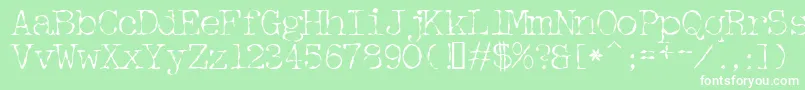 Detective Font – White Fonts on Green Background