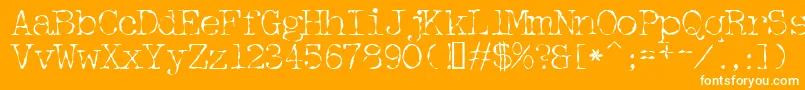 Detective Font – White Fonts on Orange Background