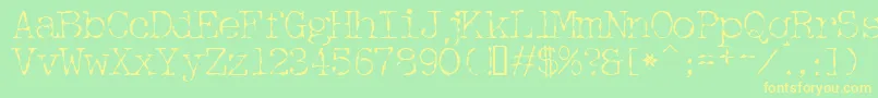 Шрифт Detective – жёлтые шрифты на зелёном фоне