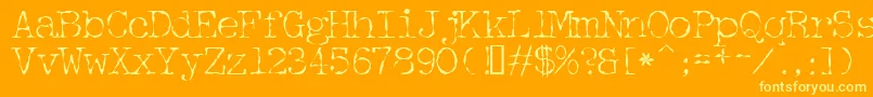 Detective Font – Yellow Fonts on Orange Background