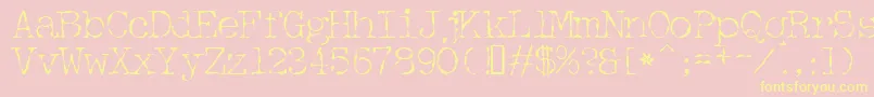 Detective Font – Yellow Fonts on Pink Background