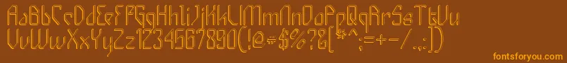 GizmoShade Font – Orange Fonts on Brown Background