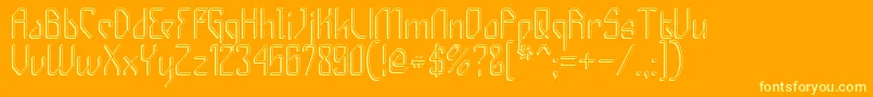 GizmoShade-Schriftart – Gelbe Schriften auf orangefarbenem Hintergrund