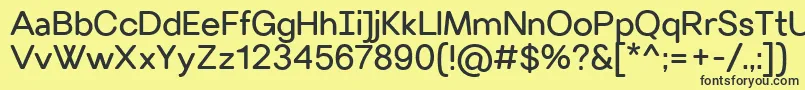 VillerayroundedRegular Font – Black Fonts on Yellow Background