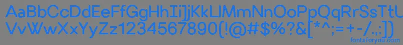 フォントVillerayroundedRegular – 灰色の背景に青い文字