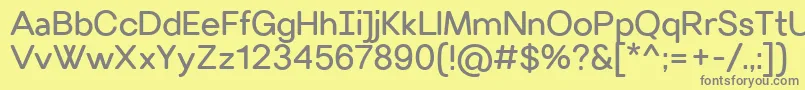 VillerayroundedRegular Font – Gray Fonts on Yellow Background