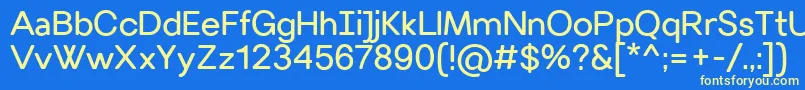 VillerayroundedRegular Font – Yellow Fonts on Blue Background