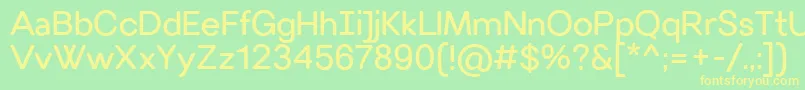 VillerayroundedRegular Font – Yellow Fonts on Green Background