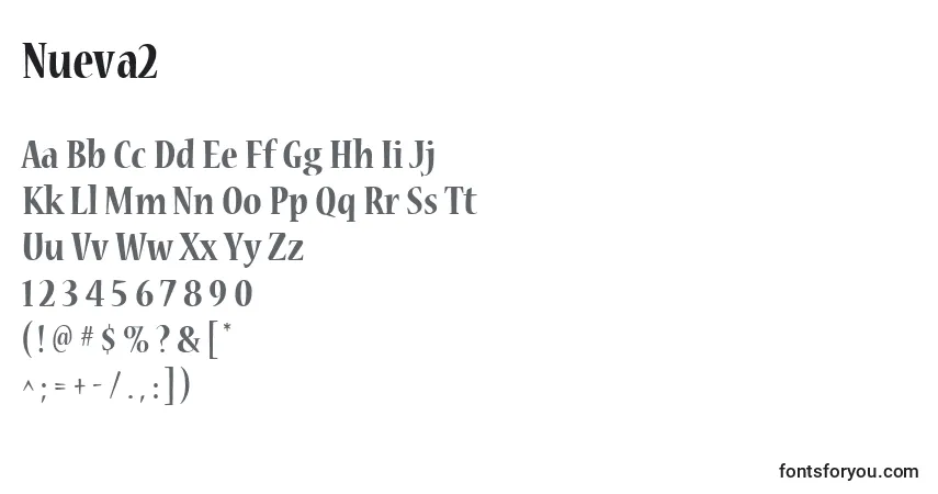 Schriftart Nueva2 – Alphabet, Zahlen, spezielle Symbole