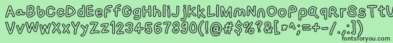 Loogiehawkotl Font – Black Fonts on Green Background