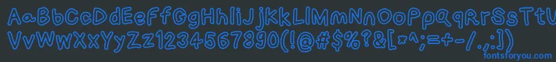 Loogiehawkotl Font – Blue Fonts on Black Background