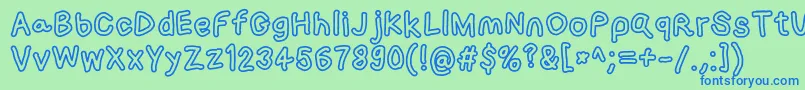 Loogiehawkotl Font – Blue Fonts on Green Background