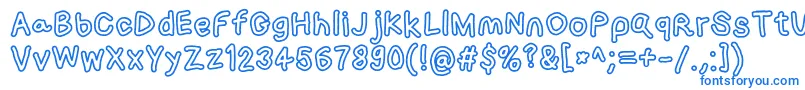 Loogiehawkotl Font – Blue Fonts on White Background