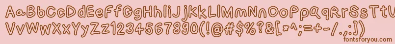 Loogiehawkotl Font – Brown Fonts on Pink Background