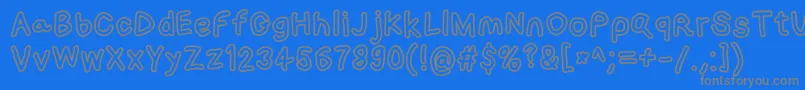 Loogiehawkotl Font – Gray Fonts on Blue Background