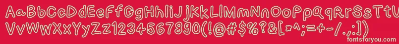 Loogiehawkotl Font – Green Fonts on Red Background