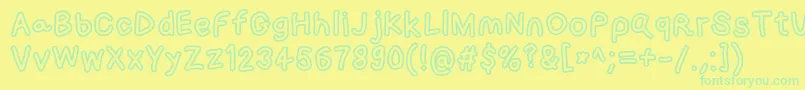 Loogiehawkotl Font – Green Fonts on Yellow Background