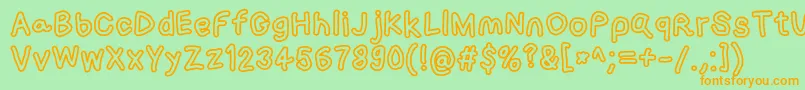 Loogiehawkotl Font – Orange Fonts on Green Background