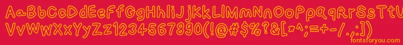 Loogiehawkotl Font – Orange Fonts on Red Background