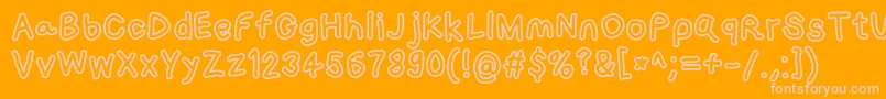 Loogiehawkotl Font – Pink Fonts on Orange Background