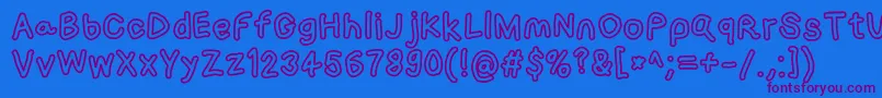 Loogiehawkotl Font – Purple Fonts on Blue Background