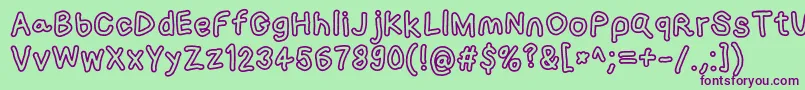 Loogiehawkotl Font – Purple Fonts on Green Background