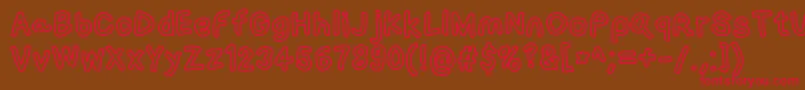 Loogiehawkotl Font – Red Fonts on Brown Background